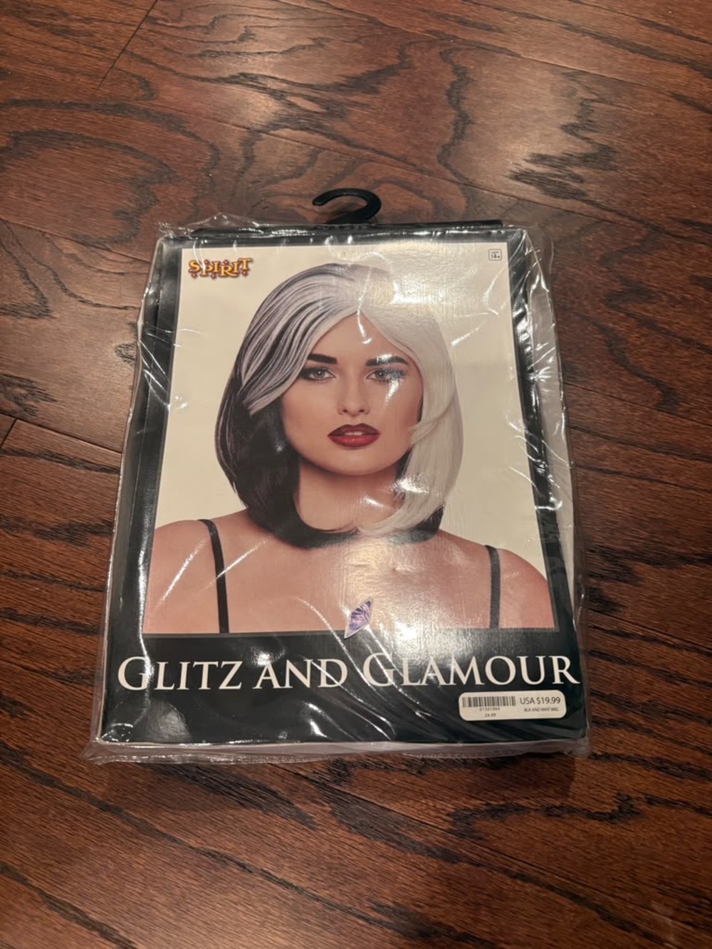 Spirit Two-Tone Black and White Short Bob Wig